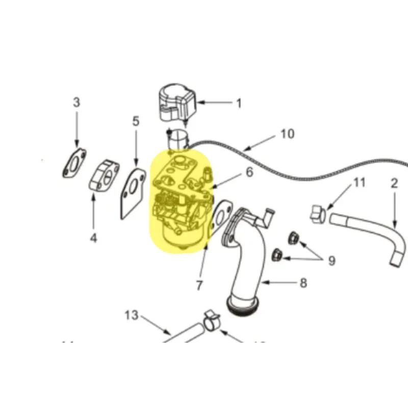 Carburetor for 5500 Watt Inverter Generator TG5500i (Part No. 2260.F80.0070.00.00) - Image 3