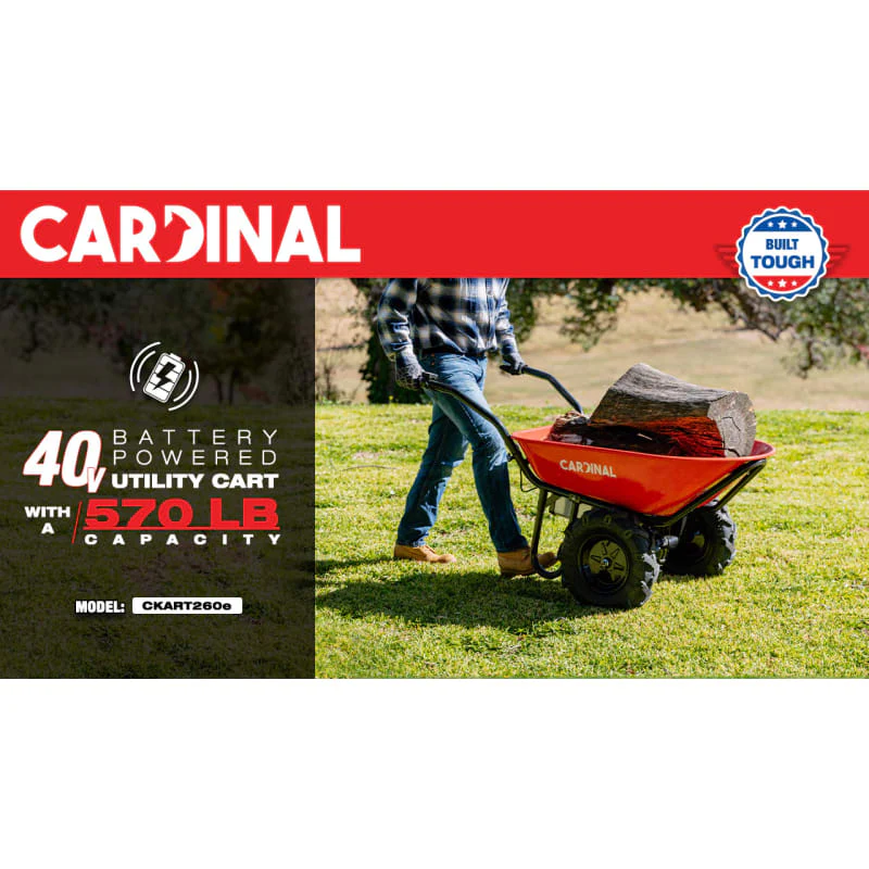 Electric Utility Cart 40V Battery-Powered Wheelbarrow 570-lb. Bucket Capacity - Image 3