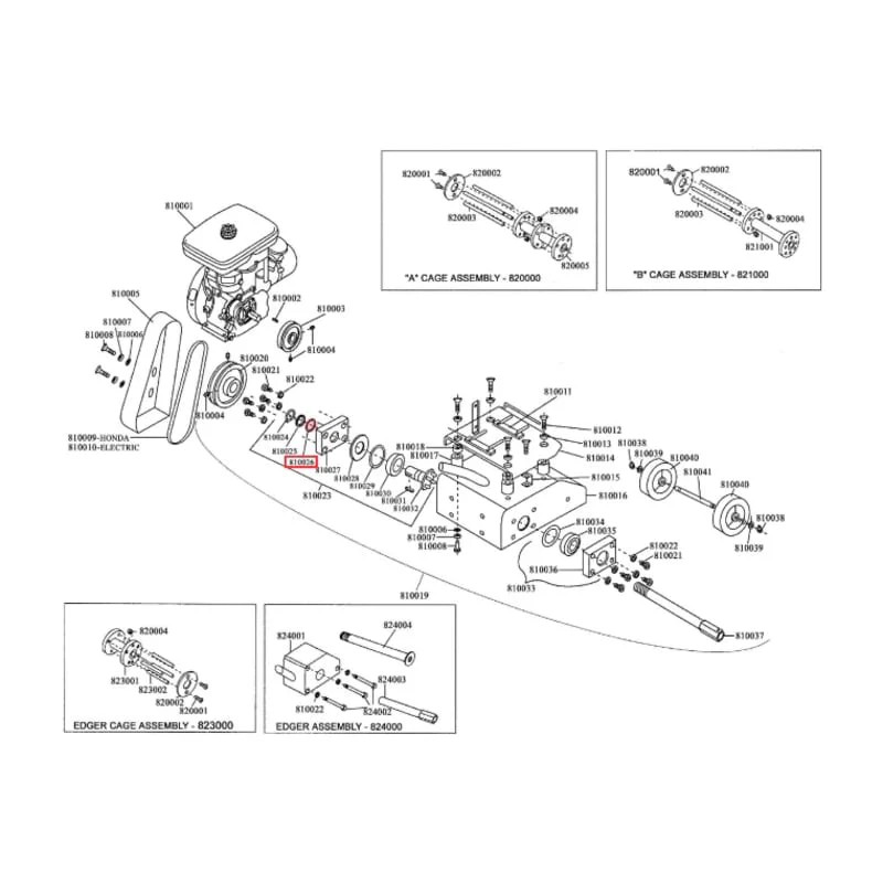 Felt Washer (P034) Spare Part for TSCAR-8H 8" Scarifier Honda