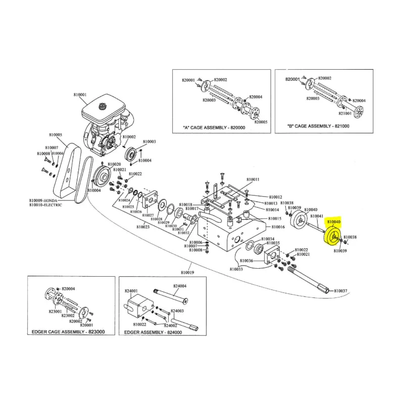 Front Wheels for TSCAR8H Concrete Scarifier (810040) - Image 3