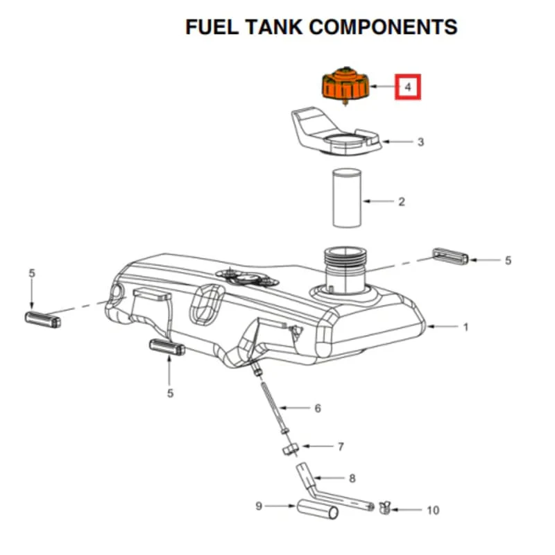 Fuel Cap for 3000 Watt Inverter Generator TG3000i (Part No. 3200.467.C05V.00.01) - Image 2