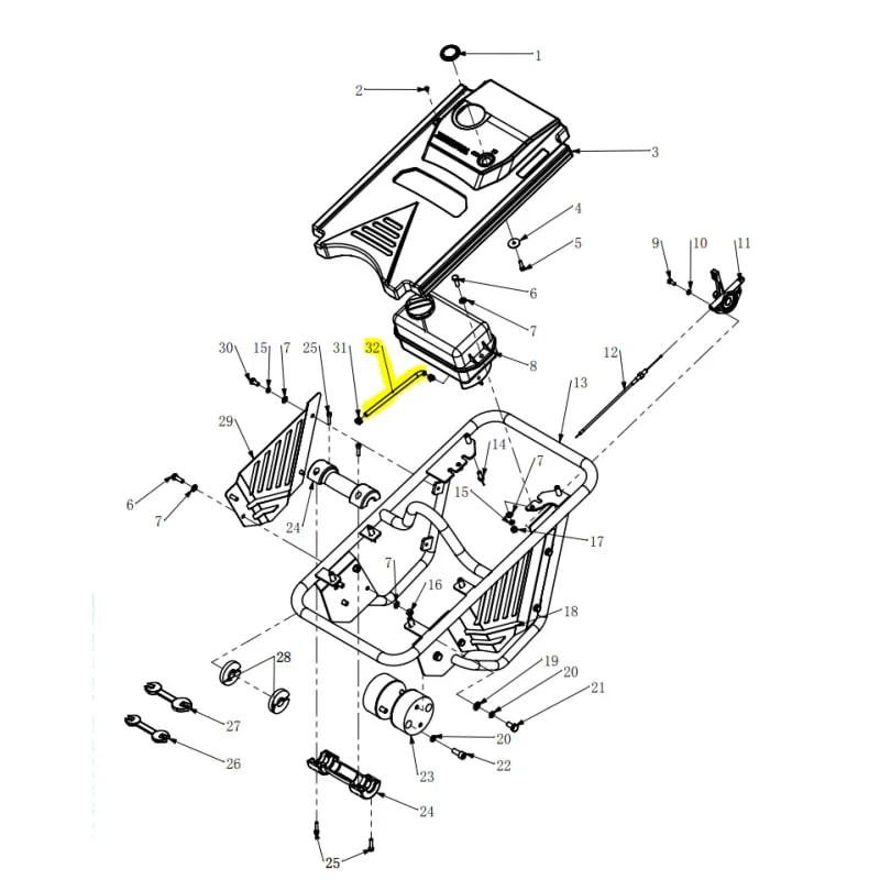 Fuel Filter Spare Part for Rammer 4-Stroke Engine (1101-00038-4) - Image 2