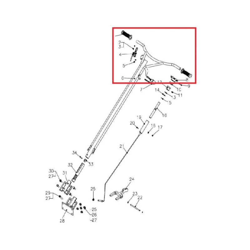 Handle Bar (P065) Spare Part for JXPT36K 36" Power Trowel Kohler - Image 3