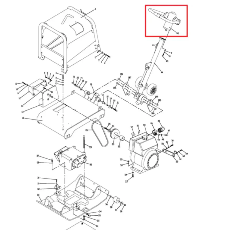 Handle Bar Spare Part for TPC170H 6.5HP Honda Reverse Compactor