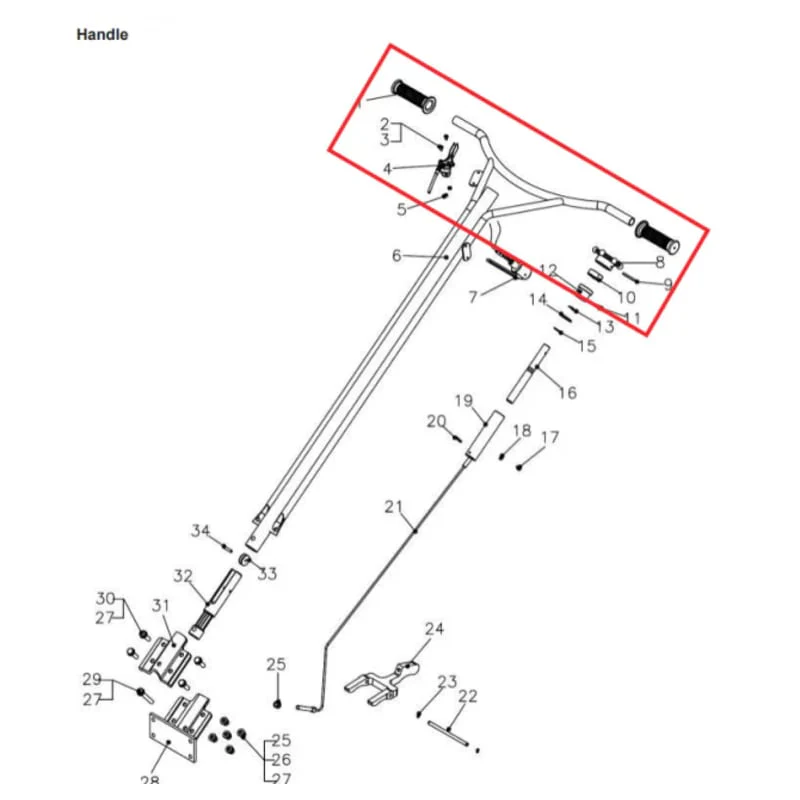 Handle Bars Spare Part for TPT36H 36" Power Trowel Honda - Image 3