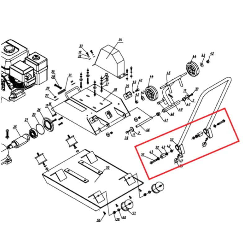 Handlebar Connector Peg Spare Part for TPC80 6HP Kohler Compactor - Image 3