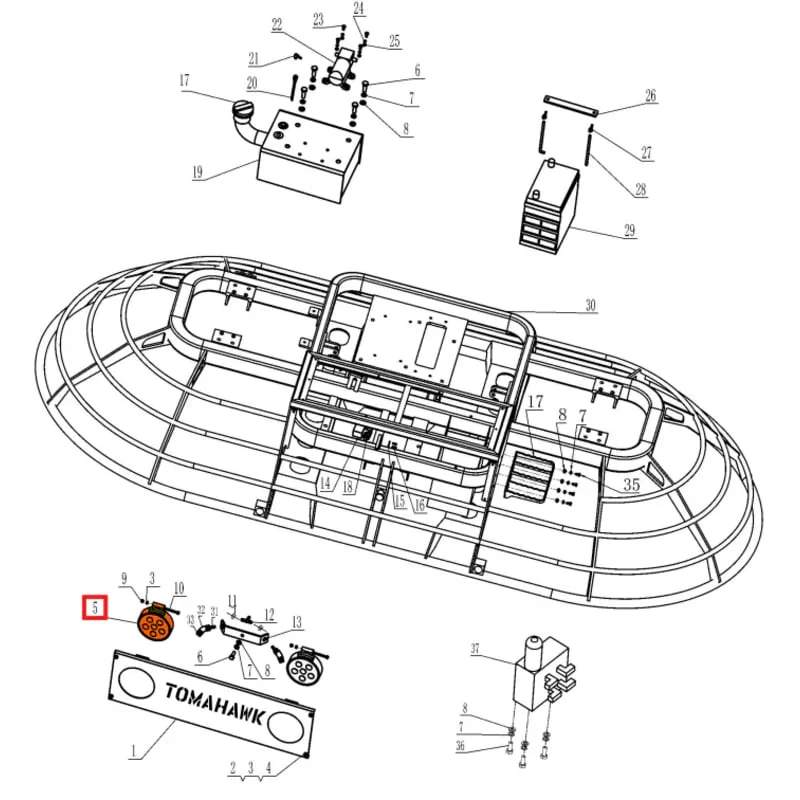 LED Light Spare Part for TRT46V 8ft Ride-On Power Trowel - Image 2