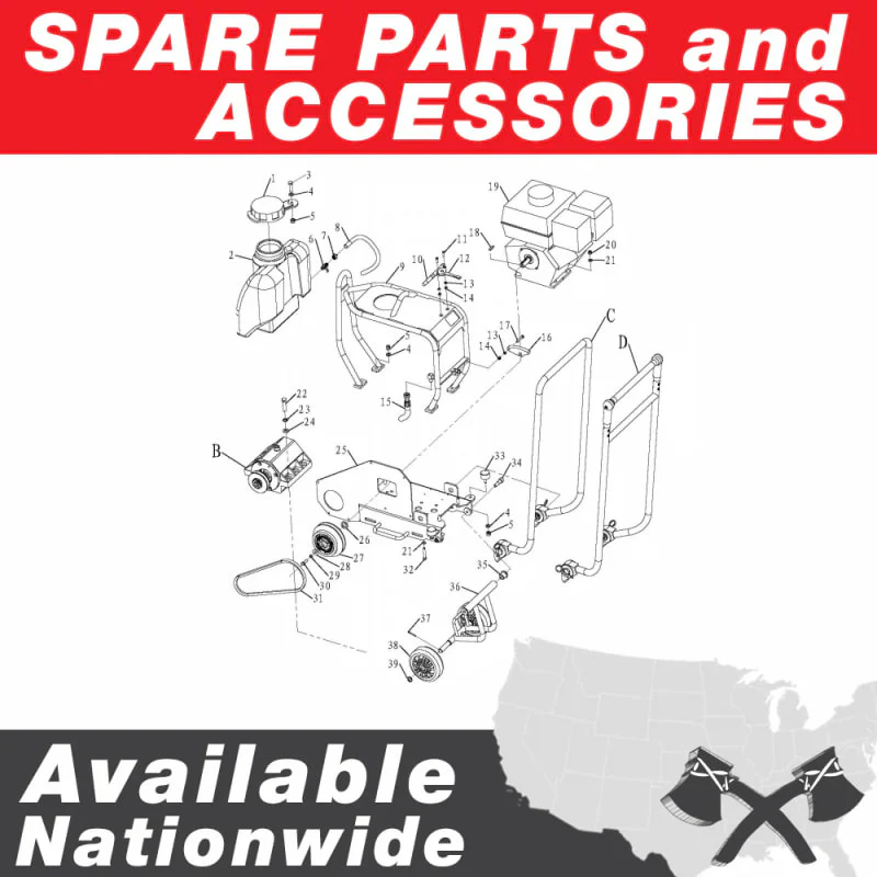 Liftplate (830031) (P033) Spare Part for TSCAR-8H 8" Scarifier Honda - Image 4