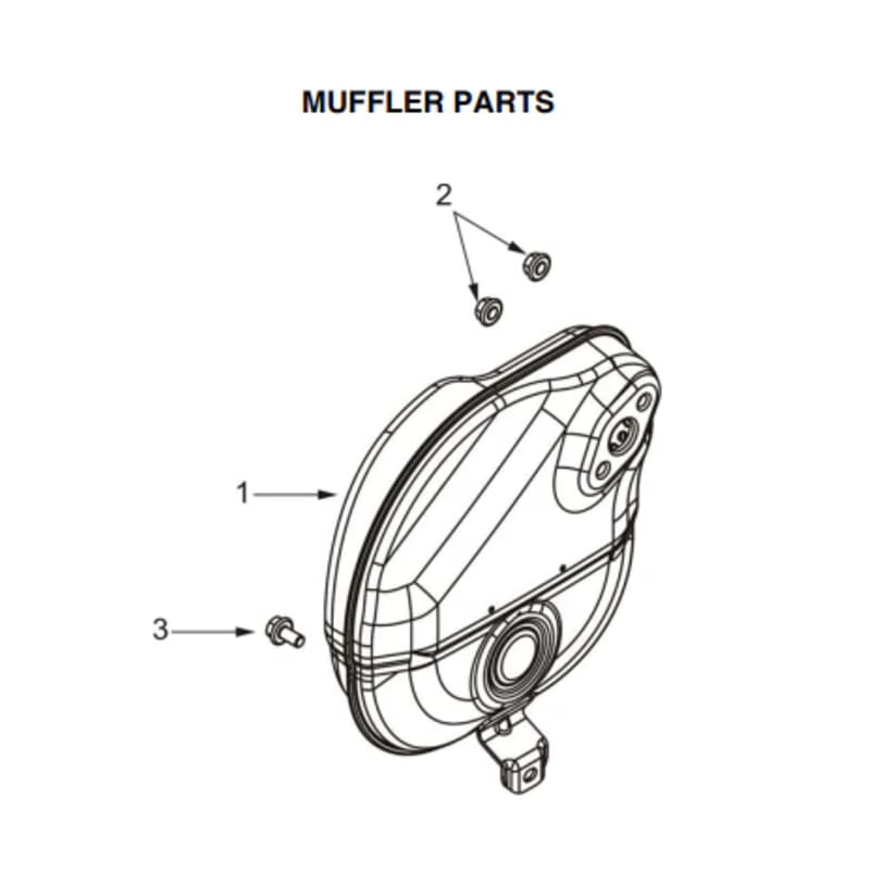 Muffler Spare Part for TG2000i 2000 Watt Inverter Generator