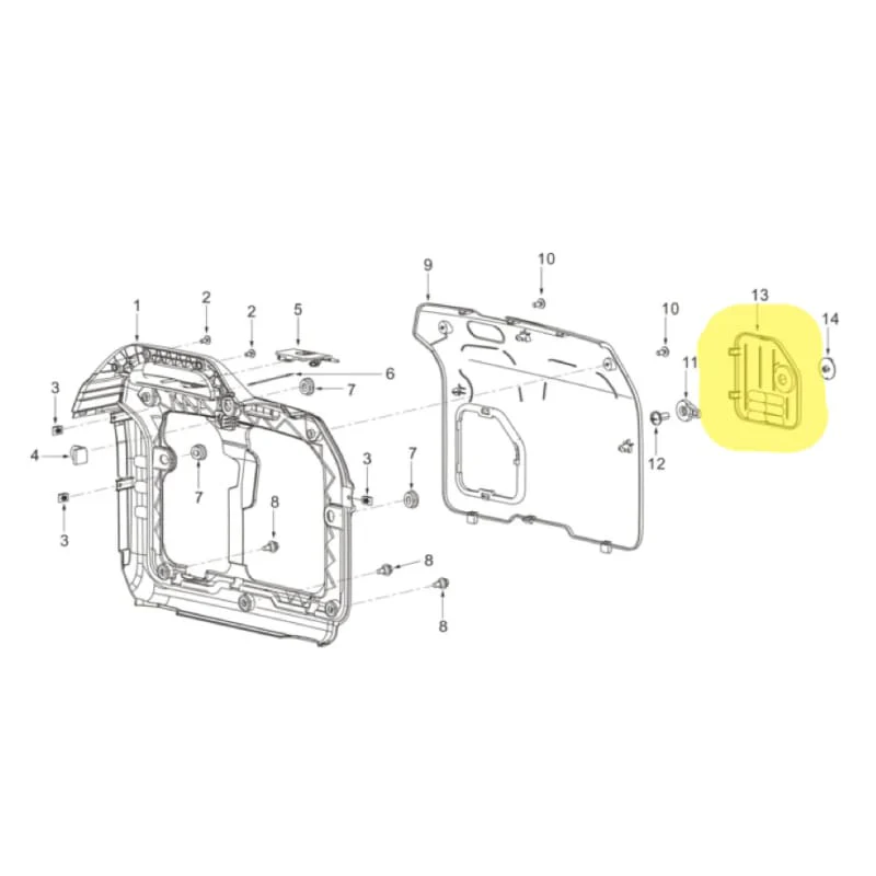 Oil Maintenance Cover for 2000 Watt Inverter Generator TG2000i (Part No. 7540.469.0040.A6.00) - Image 3