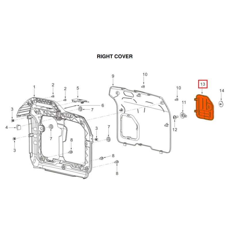 Oil Maintenance Cover for TG3000i Inverter Generator (Part No. 7540.469.0040.A6.00) - Image 2