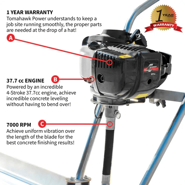 Tomahawk Power Screed Single Aluminum Blade Bundle (Choose 4ft, 6ft, 8ft, 10ft, 12ft, 14ft) - Image 3