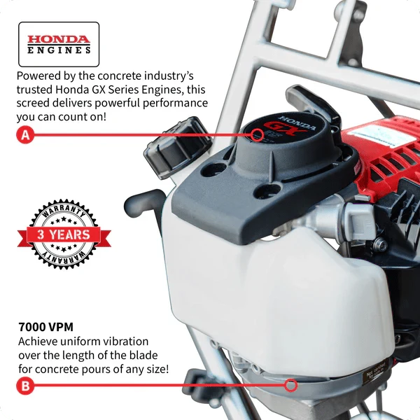 Tomahawk PRO Series Honda Concrete Power Screed Dual Magnesium Blade Bundle (Choose 2 Boards) W/ Free Vibration Impact Ironclad Gloves - Image 5