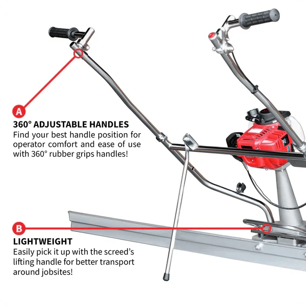 Tomahawk PRO Series Honda Concrete Power Screed Dual Magnesium Blade Bundle (Choose 2 Boards) W/ Free Vibration Impact Ironclad Gloves - Image 6
