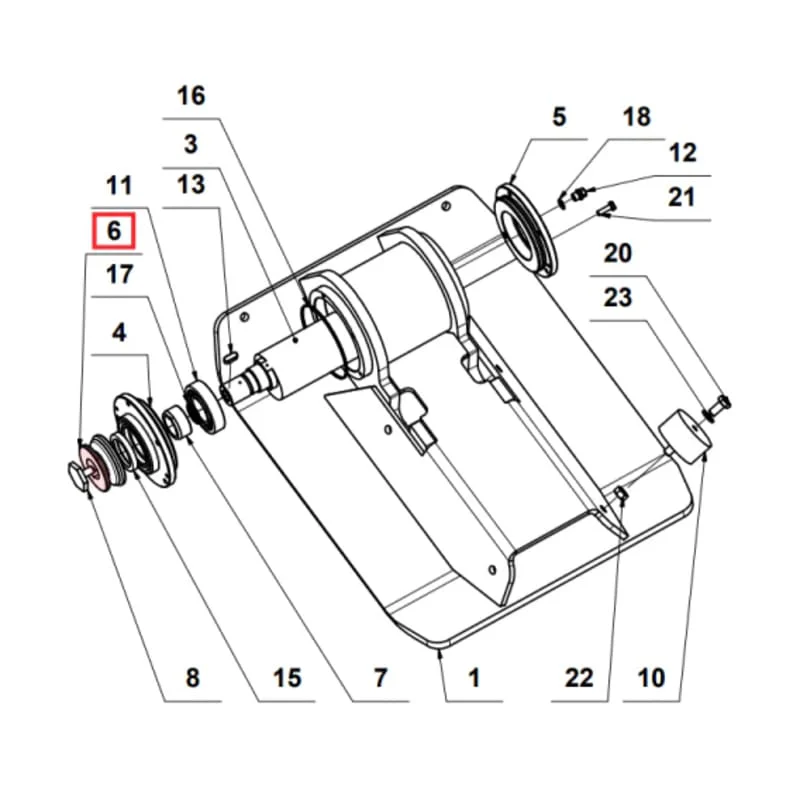 Pulley (P019) Spare Part for TPC90H 5.5HP Honda Compactor - Image 2