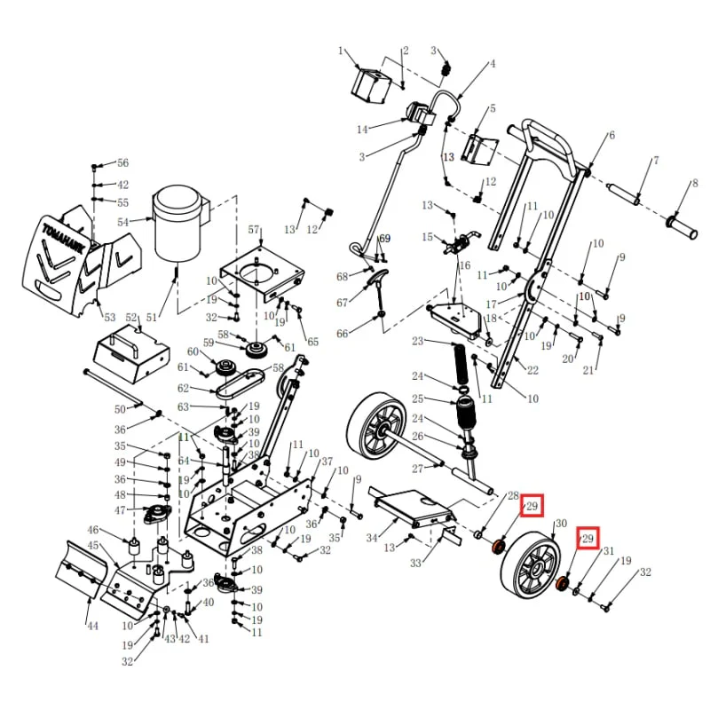 Replacement Wheel Bearings (P014) Spare Part for TSCP8 8" Electric Floor Scraper - Image 2