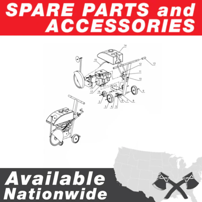 Replacement Wheel for Electric Floor Scraper Tile Stripper TSCP8 (1510-00009-4) - Image 5