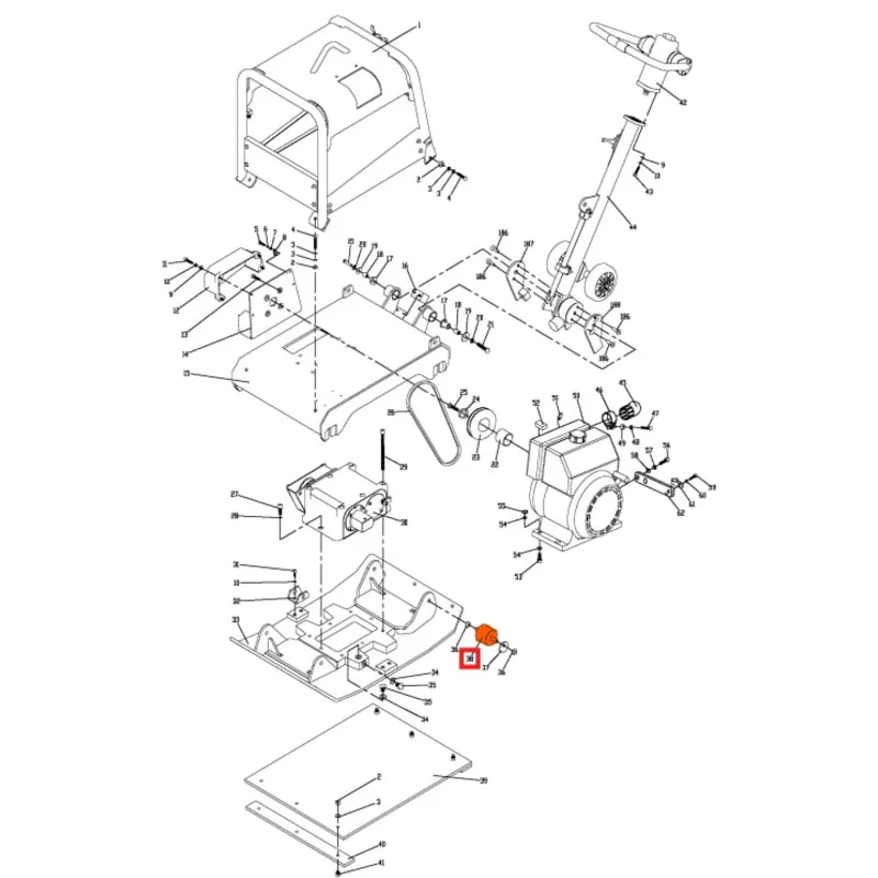Rubber Mounts (P011) Spare Part for TPC170H 6.5HP Honda Reverse Compactor - Image 2