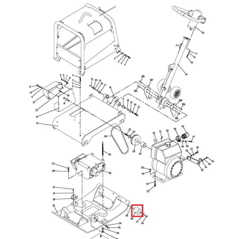 Shock Mounts Spare Part for TPC170H 6.5HP Honda Reverse Compactor