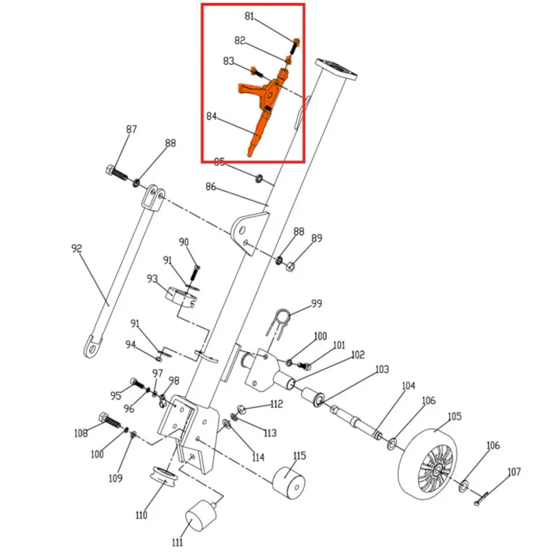 Throttle Cable Assembly Spare Part for TPC170H 6.5HP Honda Reverse Compactor - Image 2