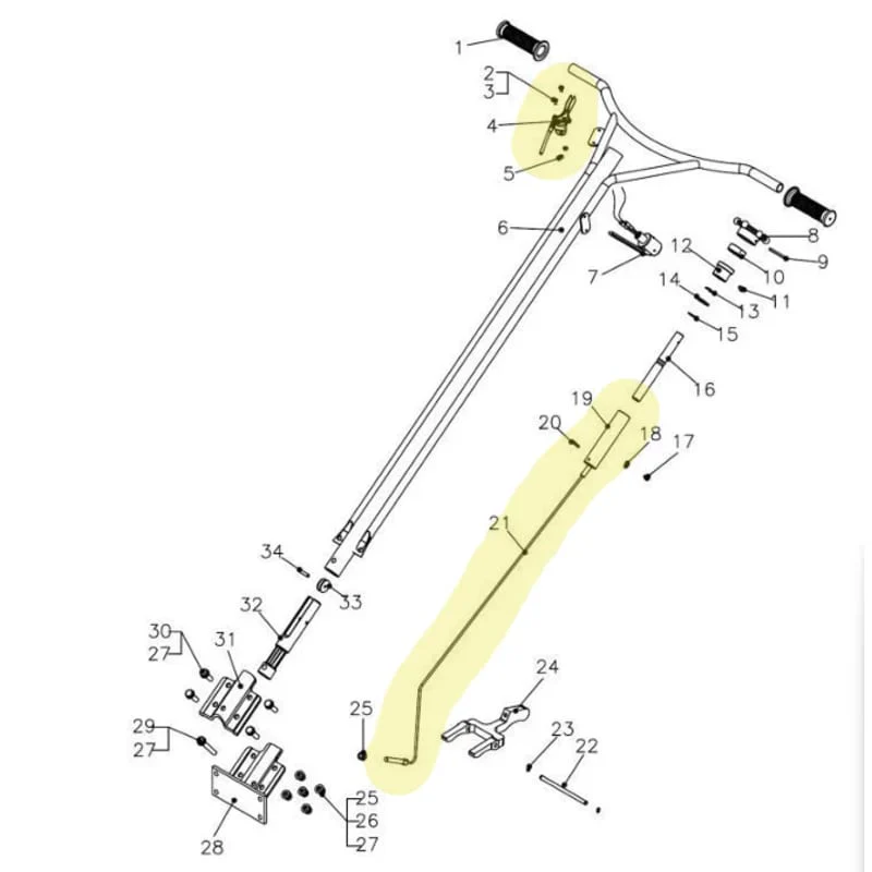 Throttle Cable for 46" Honda and Kohler Power Trowel TPT46H JXPT46K (Part No. TSA-01) - Image 3