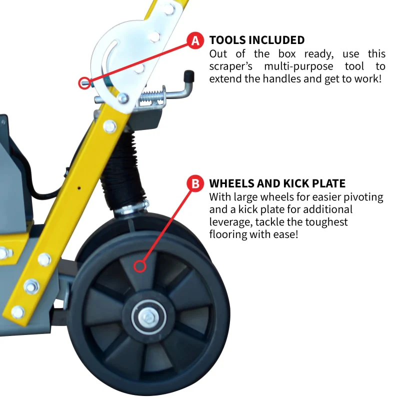 Electric Floor Scraper Vinyl Stripper Carpet Wood Floor Remover - Image 6