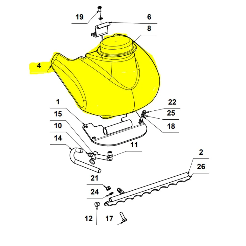 Water Tank for TPC90H Plate Compactor (600031326A) - Image 2
